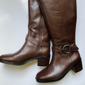 Coach Carolina Calf Leather Boots Size 6